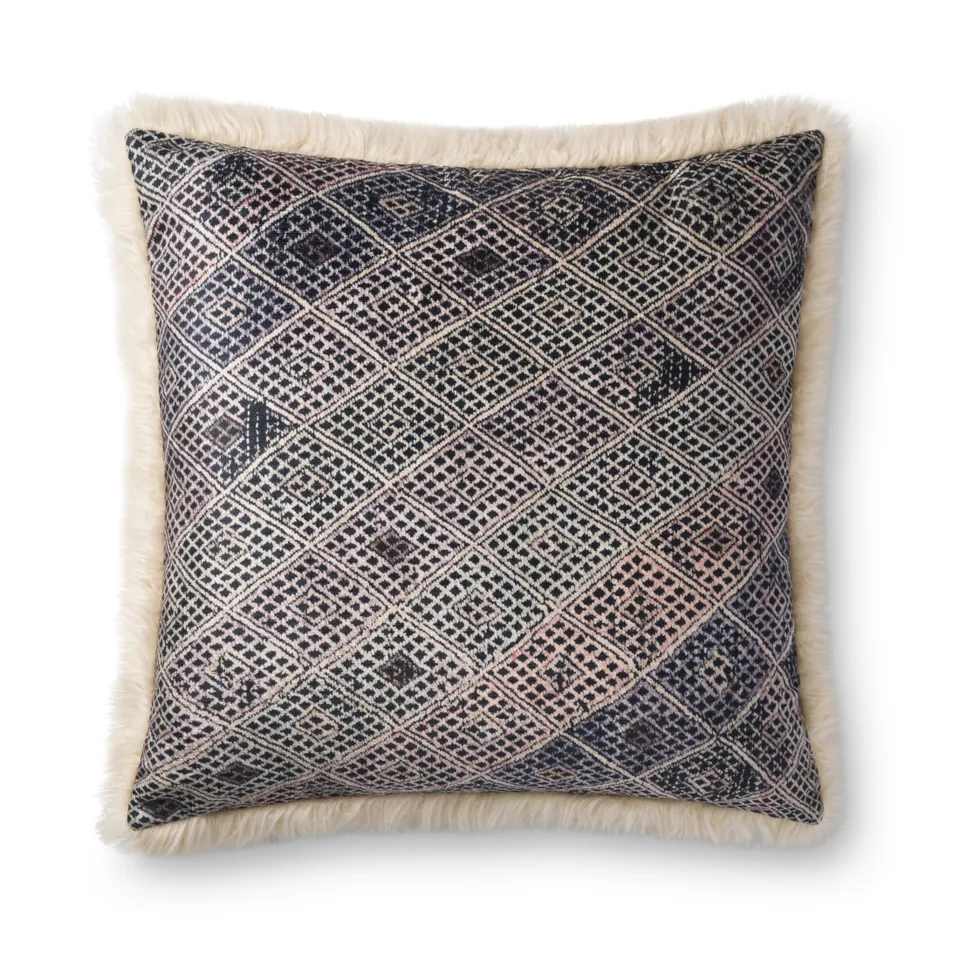 Loloi Pillows P0785 Multi / Ivory 22" x 22" Cover Only