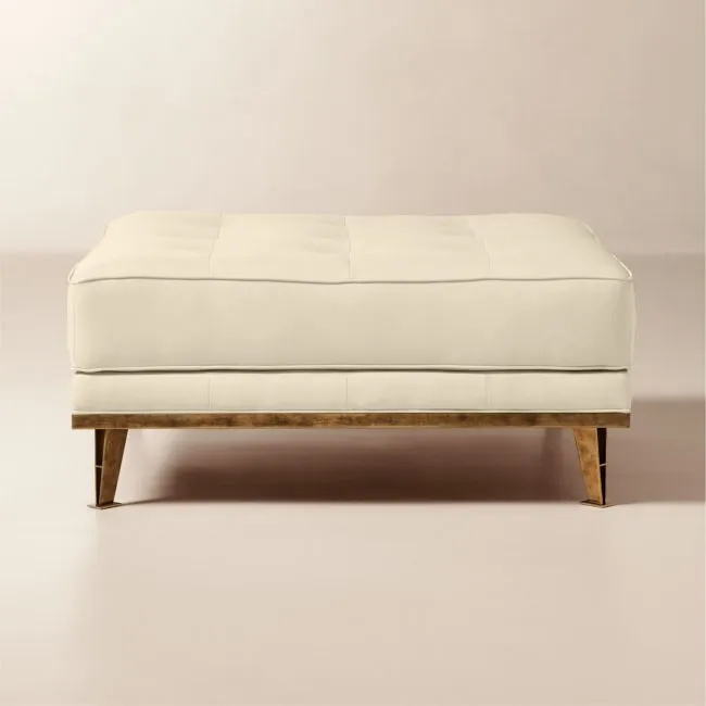 Itero Bone Leather Ottoman