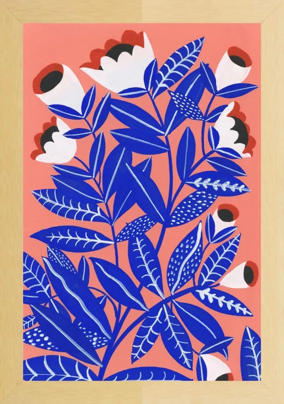 Blue Plant by Agathe Singer for Artfully Walls