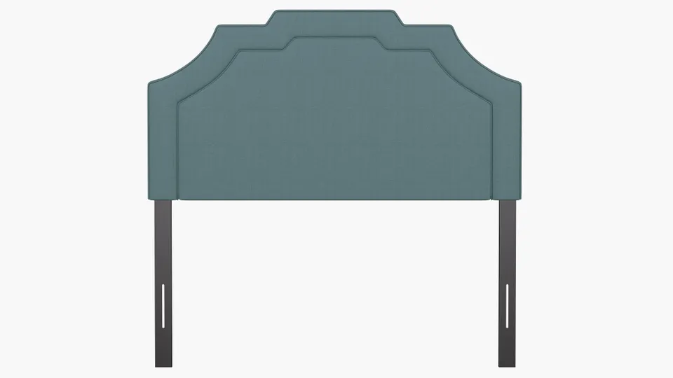 Art Deco Headboard, Seaglass Everyday Linen, Full