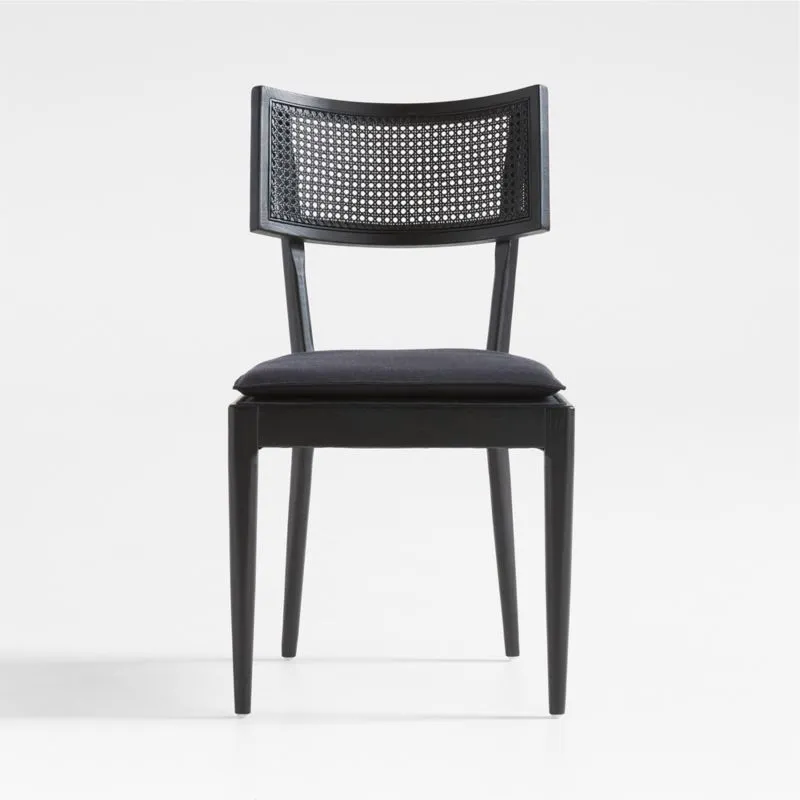 Libby Black Wood and Black Cane Dining Chair