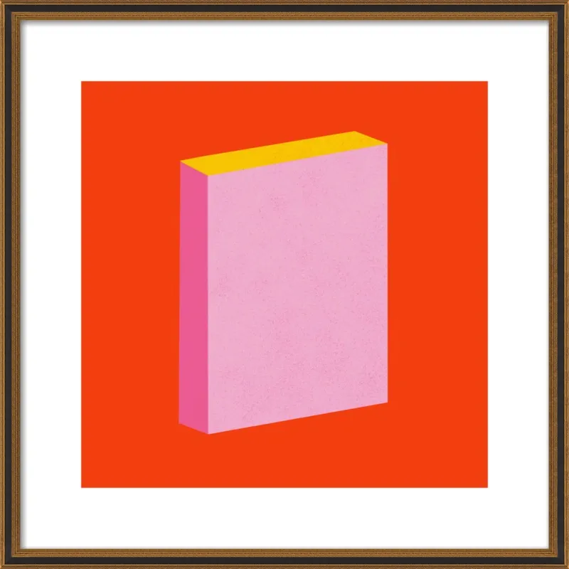 Color Books 3, Scarlet, Pink & Gold by Jessica Poundstone for Artfully Walls
