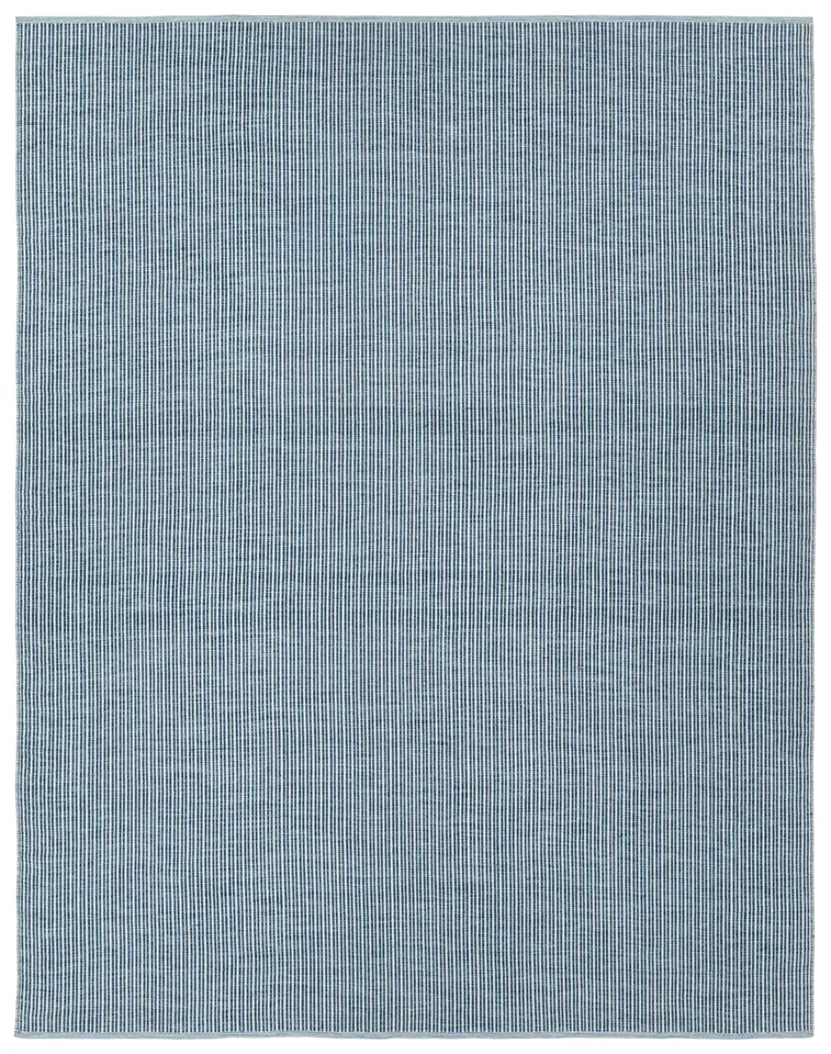 Avore SDR02 Handmade Outdoor Striped Blue and White Area Rug (2'x3')