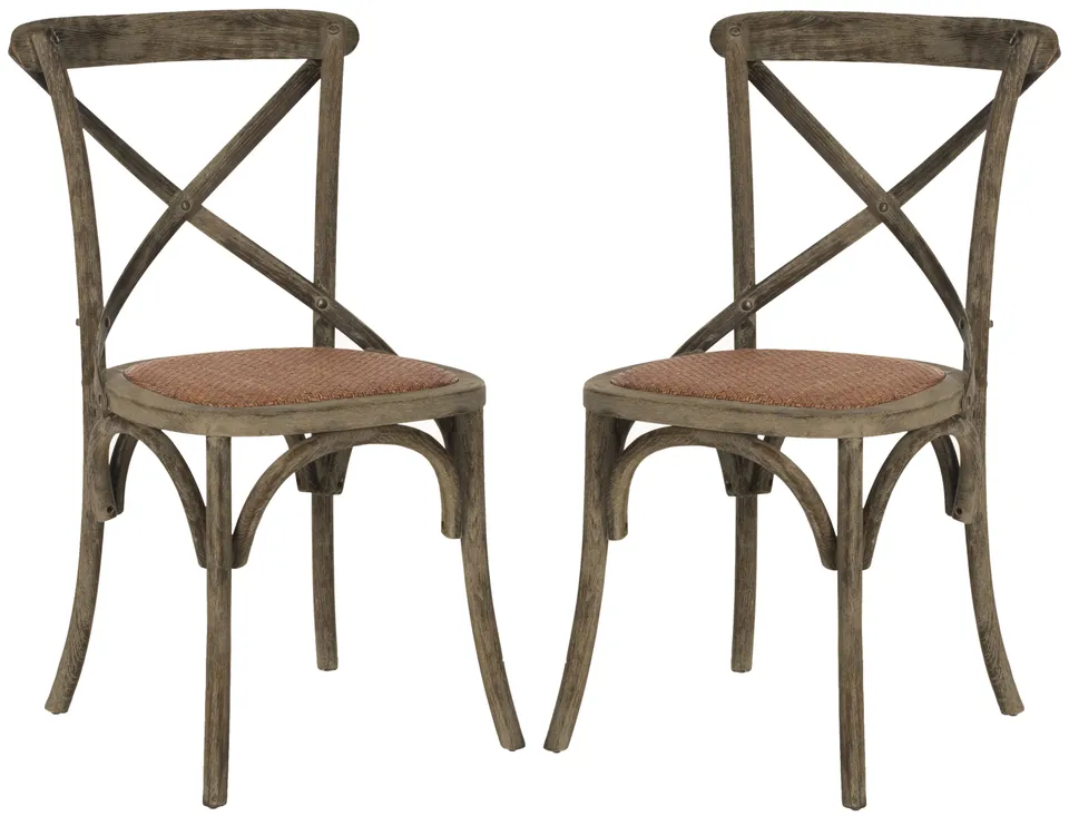 Franklin X Back Side Chair, Set Of 2 - Weathered Grey