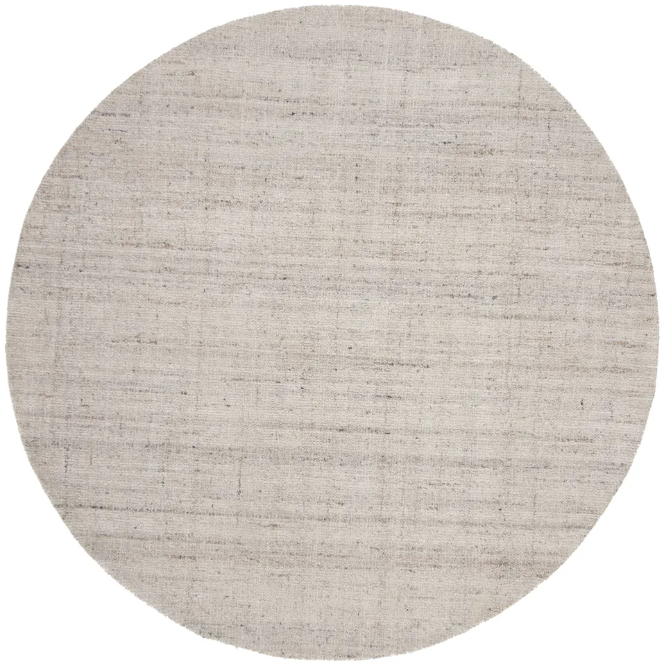Arlo Home Hand Tufted Area Rug, ABT141E, Light Grey,  8' X 8' Round