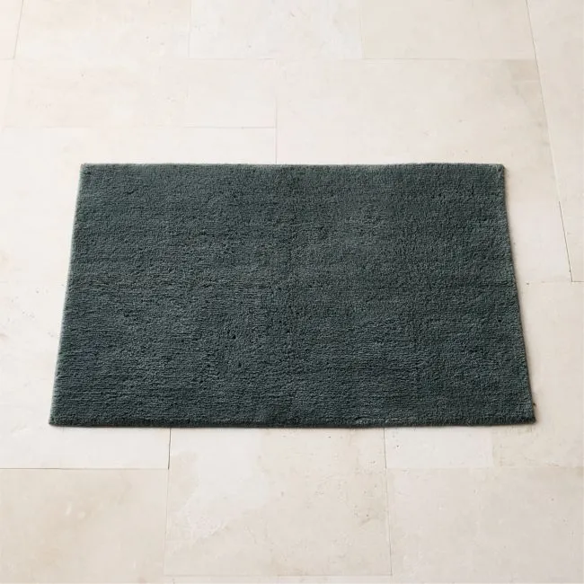 Brooks Organic Cotton Faded Teal Bath Mat 24"x36"