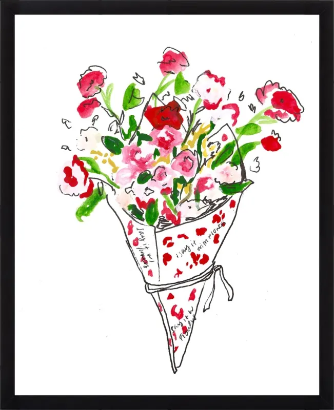 Bodega Flowers in Pink and Red by Larsen McDowell for Artfully Walls