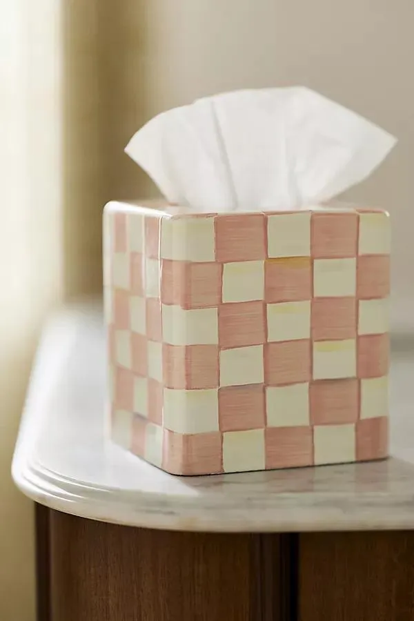 Checkered Boutique Tissue Box Cover