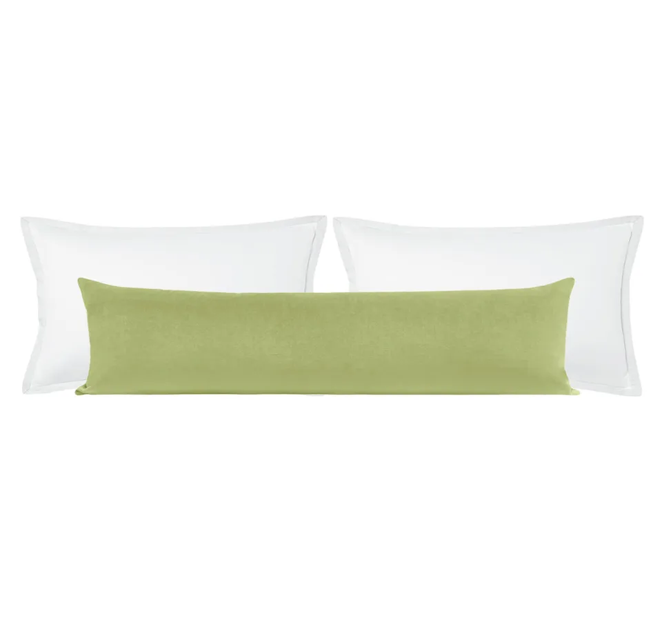 THE XL LUMBAR :: SOCIETY VELVET // CELADON - SWATCH 4" X 4"