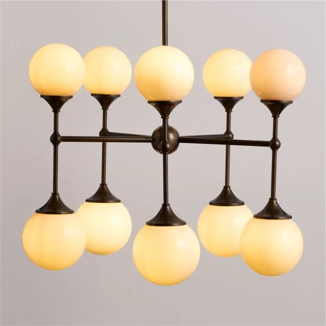 Yorkshire Blackened Brass Chandelier Light