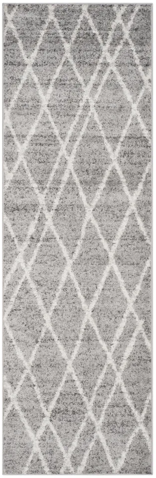 Arlo Home Woven Area Rug, ADR128B, Ivory/Silver,  2' 6" X 8'