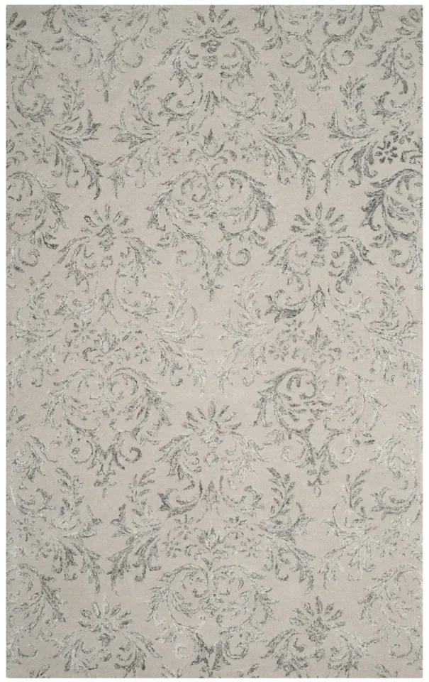 Arlo Home Hand Tufted Area Rug, GLM535G, Grey,  5' X 8'