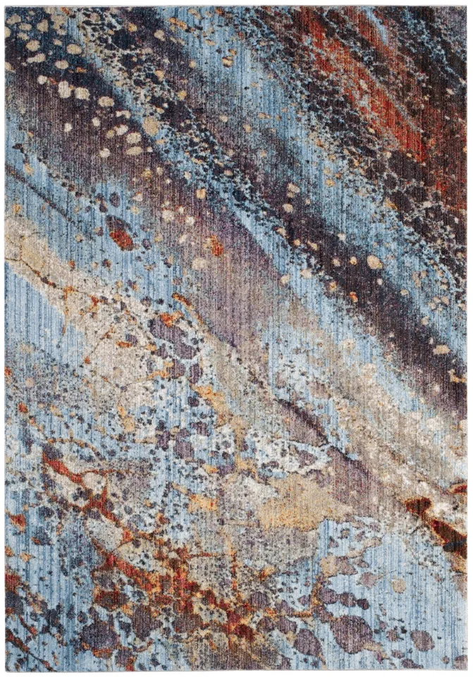 Arlo Home Woven Area Rug, MNY617D, Red/Multi,  8' X 10'