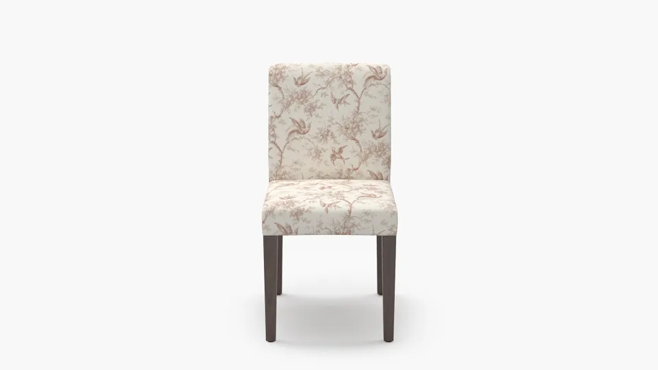 Signature Dining Chair, Terracotta Swallows, Espresso Square Tapered Leg