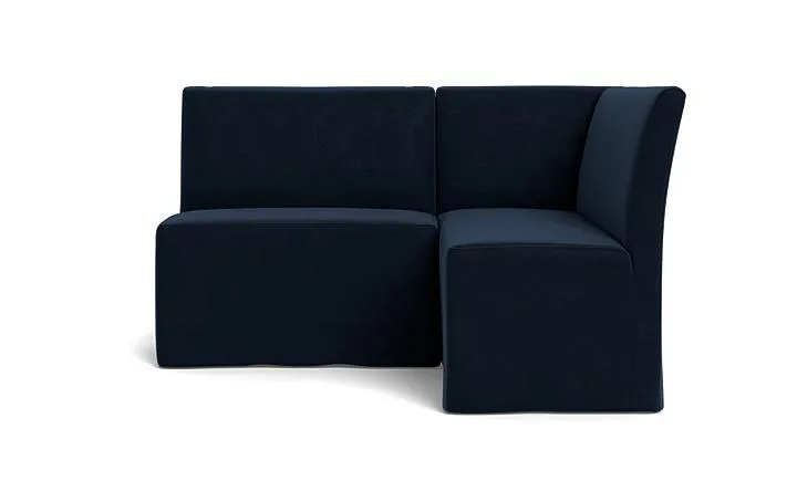 Dorian Slipcovered Petite Right Banquette