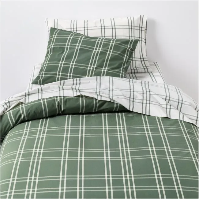 Stax Pine Green Kids Full/Queen Duvet Cover