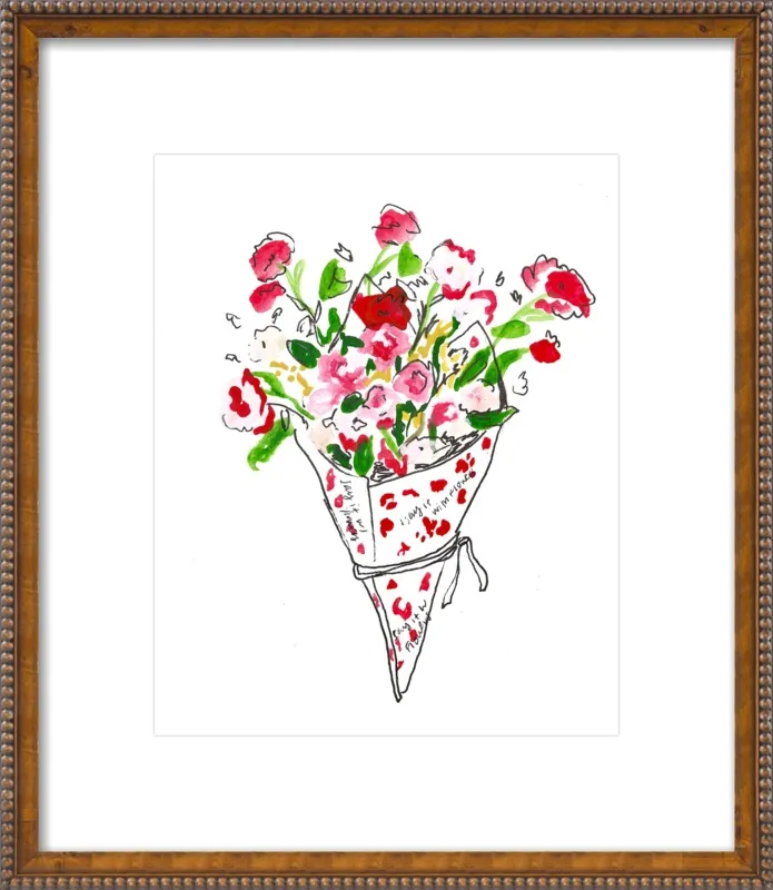 Bodega Flowers in Pink and Red by Larsen McDowell for Artfully Walls