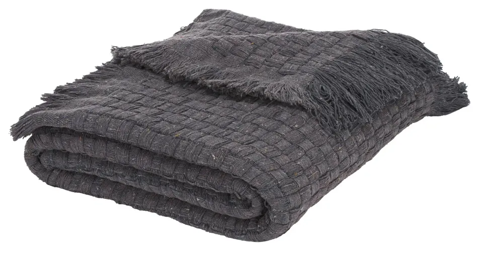 Inaya 51 x 67 Cotton Throw - Gray