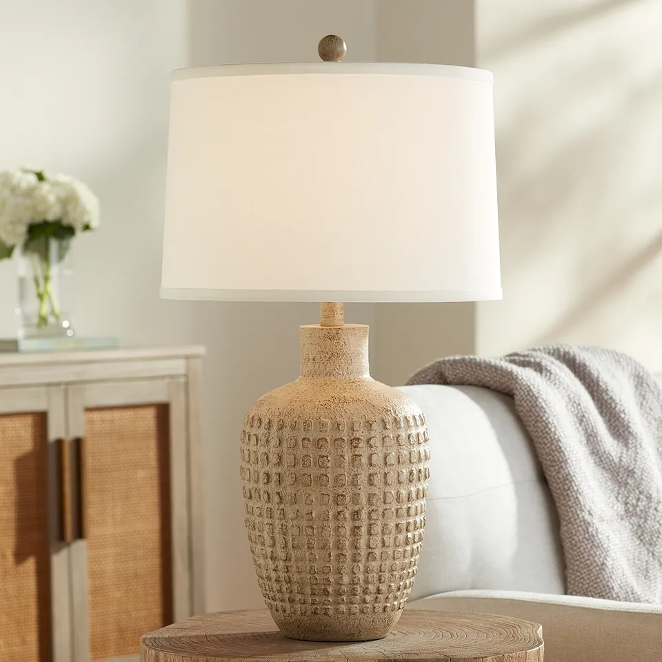 Possini Euro Delon 26.5" Terra Cotta Finish Jar Table Lamp