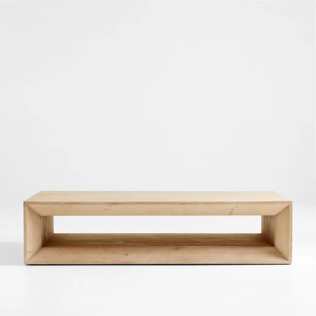 Vernon Natural Pine Wood 68" Rectangular Coffee Table