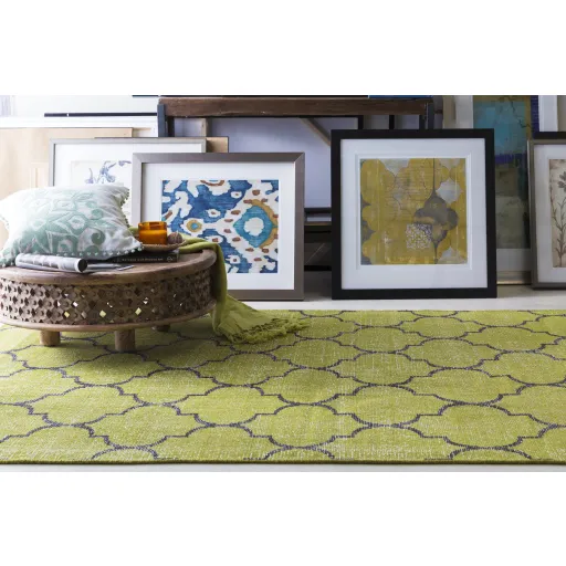 Zahra Green Indoor 5'6" x 8'6" Handmade Rug