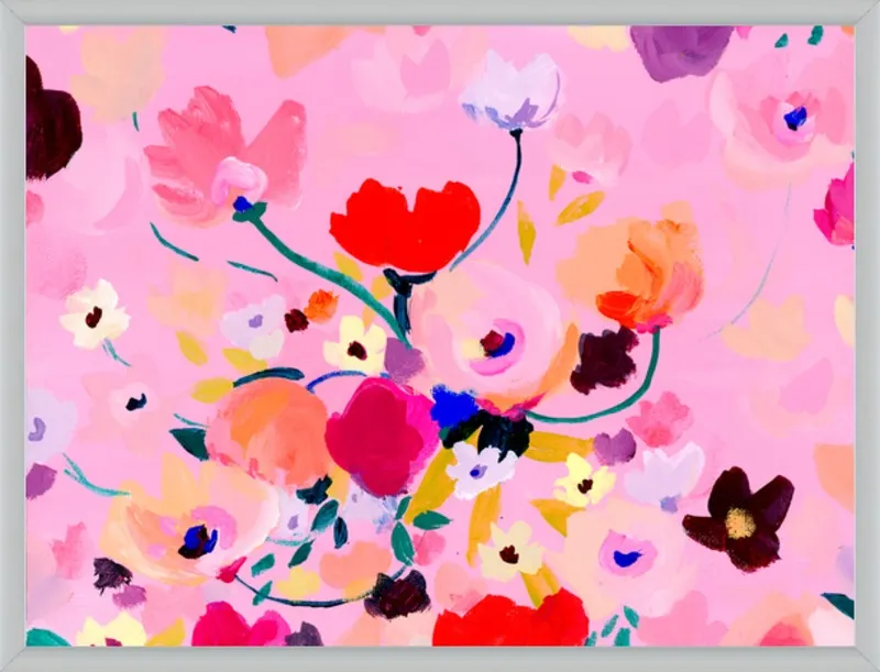 Pink Posey by KT Smail for Artfully Walls