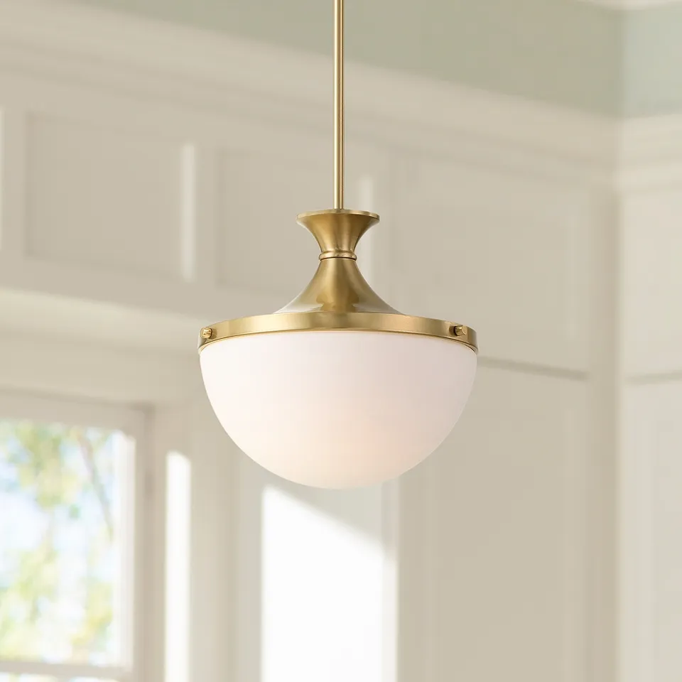 Possini Euro Giacomo 11 1/2" Wide Warm Brass Mini Pendant Light