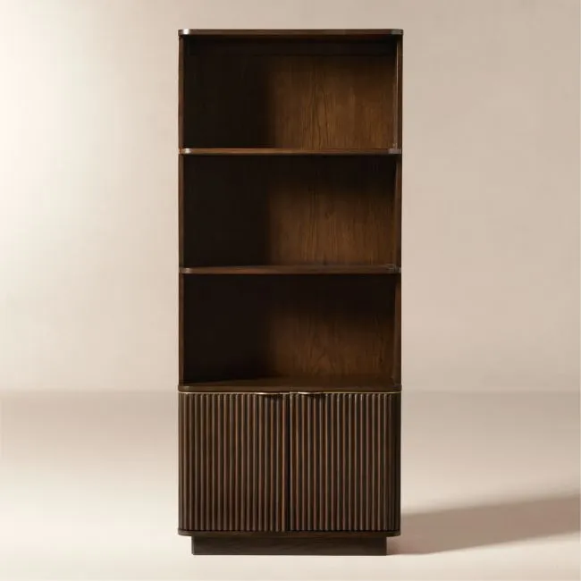 Davison Fluted Dark Oak Bookcase