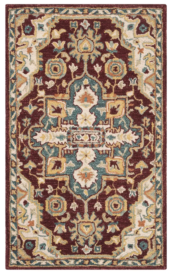Arlo Home Hand Tufted Area Rug, APN507A, Red/Blue,  3' X 5'