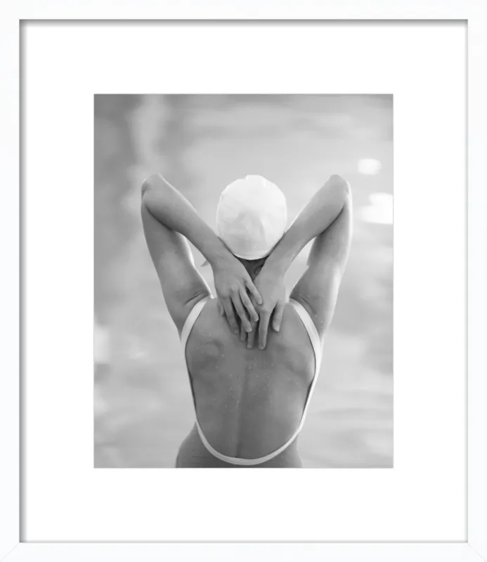 The Swimmer with a white  cap by Lucy Snowe for Artfully Walls