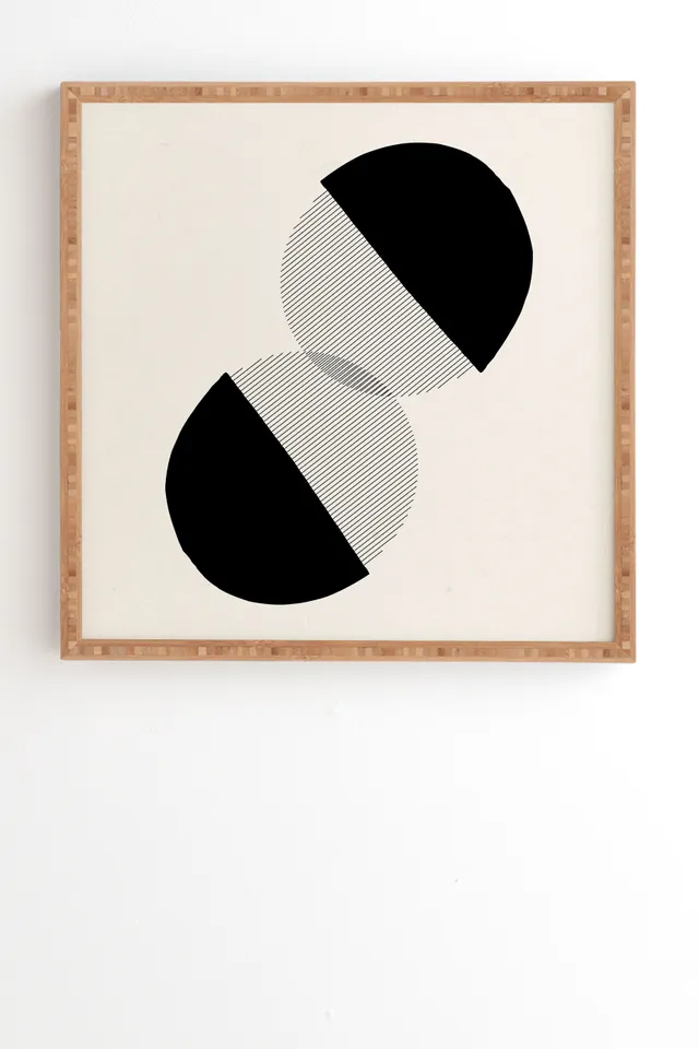 Approach by Rose Beck - Framed Wall Art Bamboo 12" x 12"