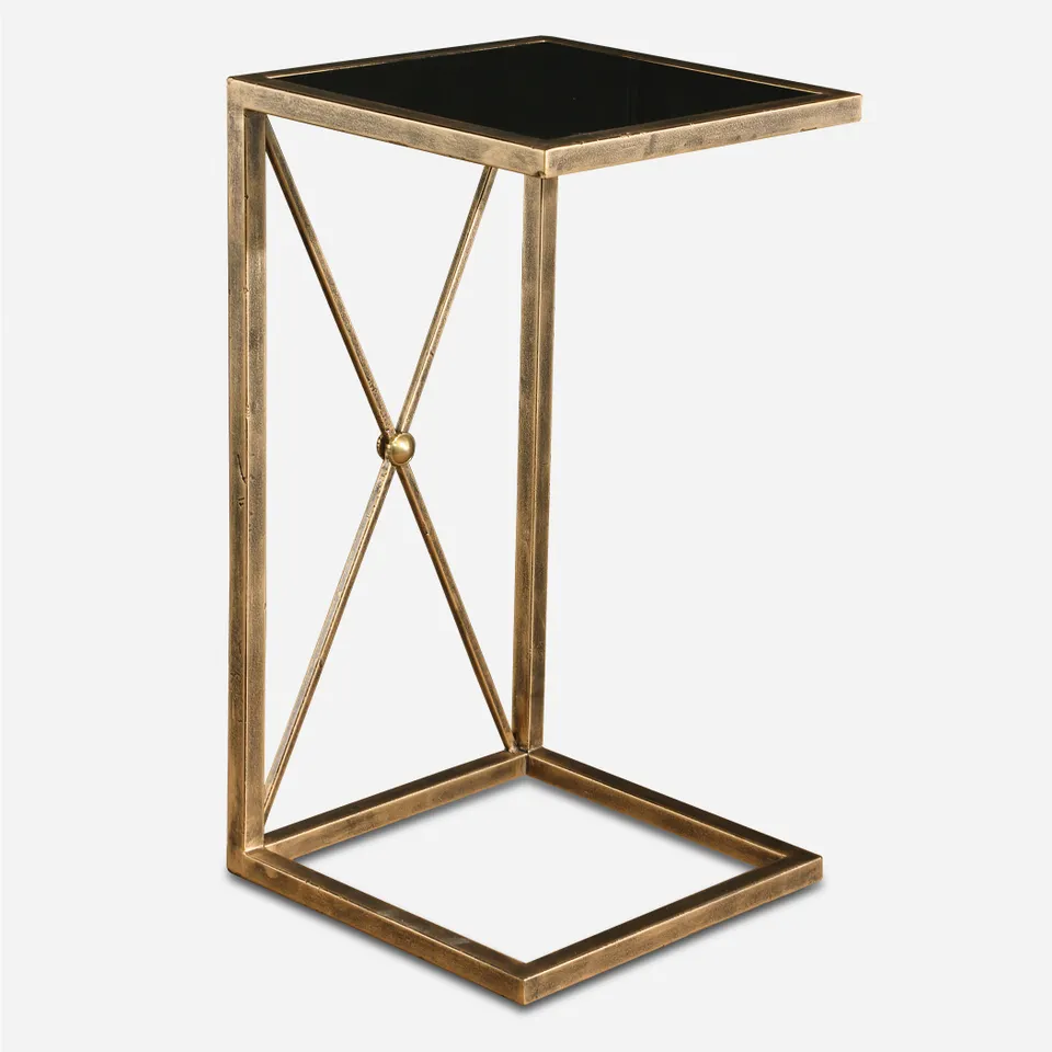 Zafina Gold Accent Table