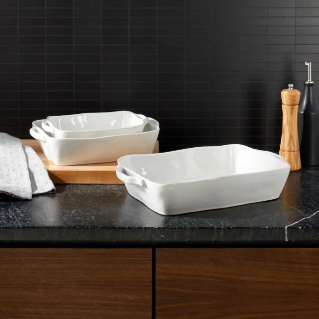 Marin Stoneware White Bakers, Set of 3