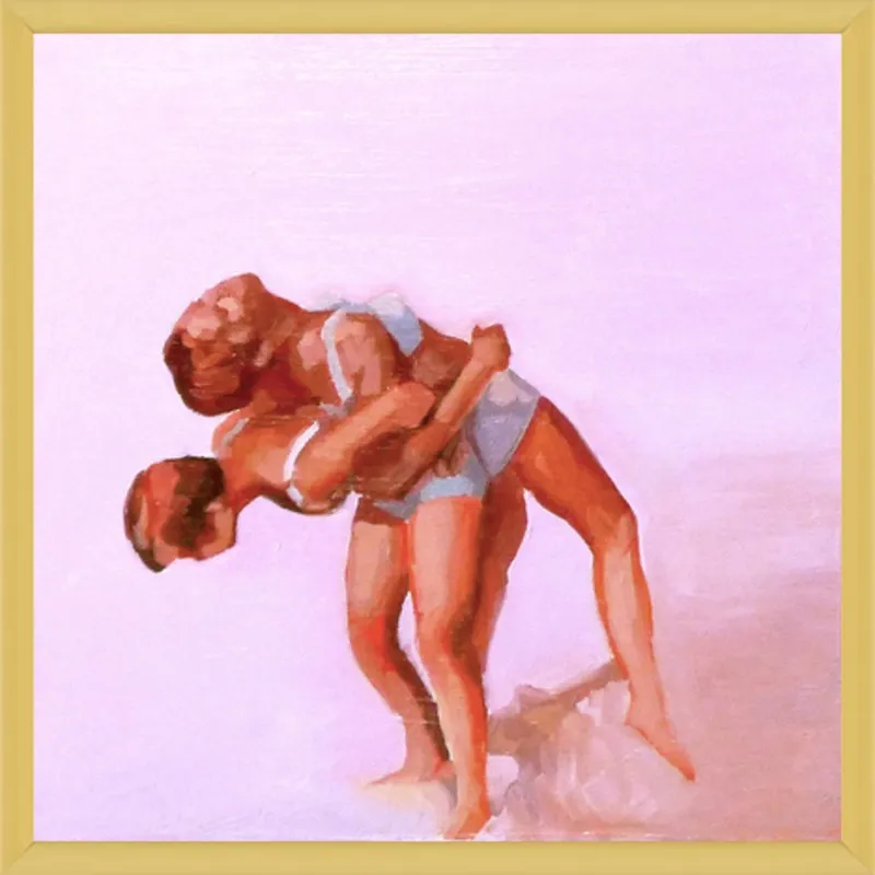 wrestling by Mary Sinner for Artfully Walls