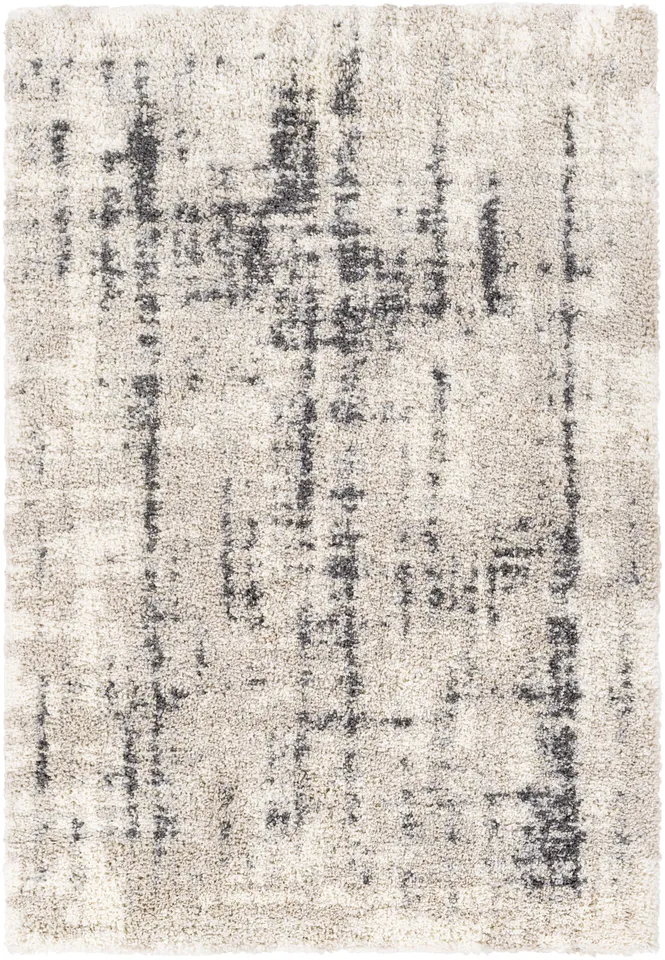 Eskimo Shag Beige Indoor 6'7" x 9' Machine Woven Rug