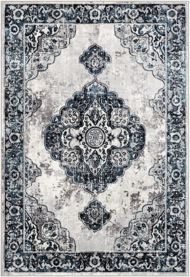 Wanderlust Gray Indoor 5'3" x 7'3" Machine Woven Rug