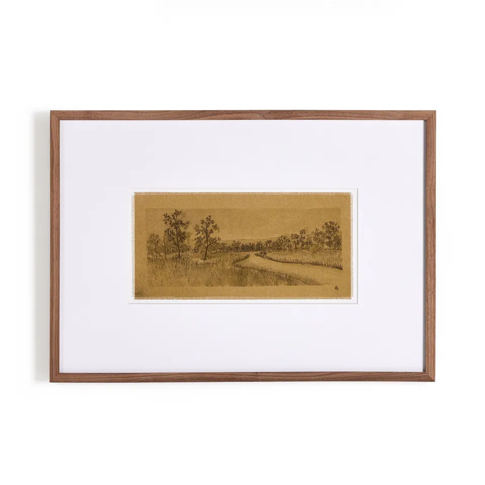 Untitled I by Aileen Fitzgerald - Rustic 1.5 Walnut