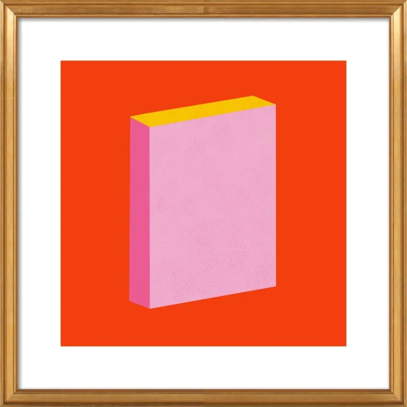 Color Books 3, Scarlet, Pink & Gold by Jessica Poundstone for Artfully Walls