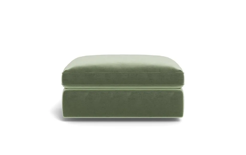 James Rectangle Ottoman with Contrast Piping and Storage Option