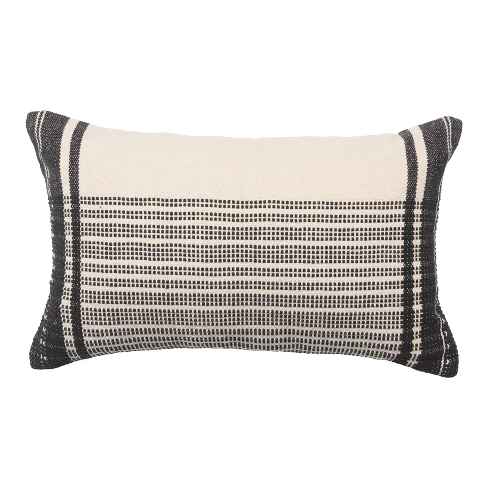 Design (US) White Black 13"X21" Pillow