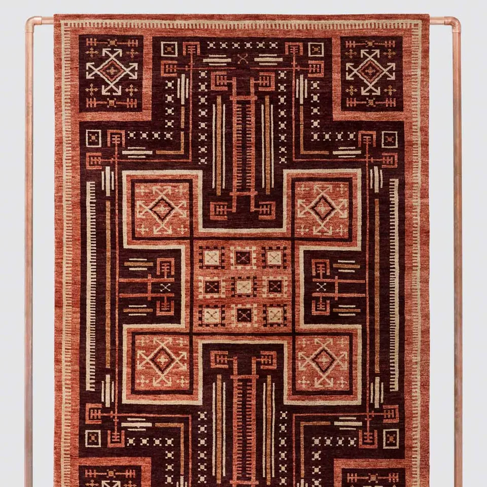 The Citizenry Jagriti Hand-Knotted Area Rug | 6' x 9' | Rust