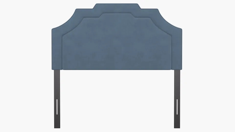 Art Deco Headboard, Ocean Classic Velvet, Full