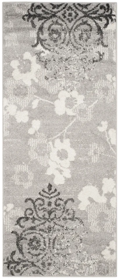 Arlo Home Woven Area Rug, ADR114B, Silver/Ivory,  2' 6" X 6'