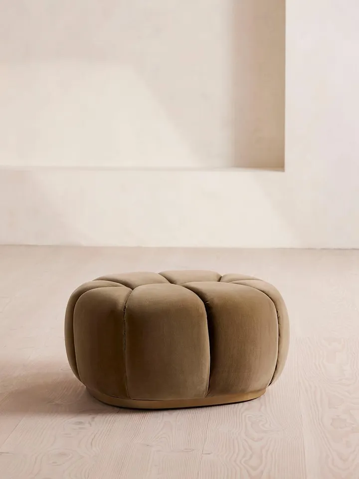 Garret Footstool, Velvet Truffle, US