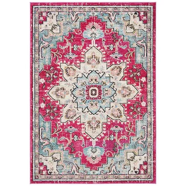 Madison Bay Distressed Medallion Bold Area Rug