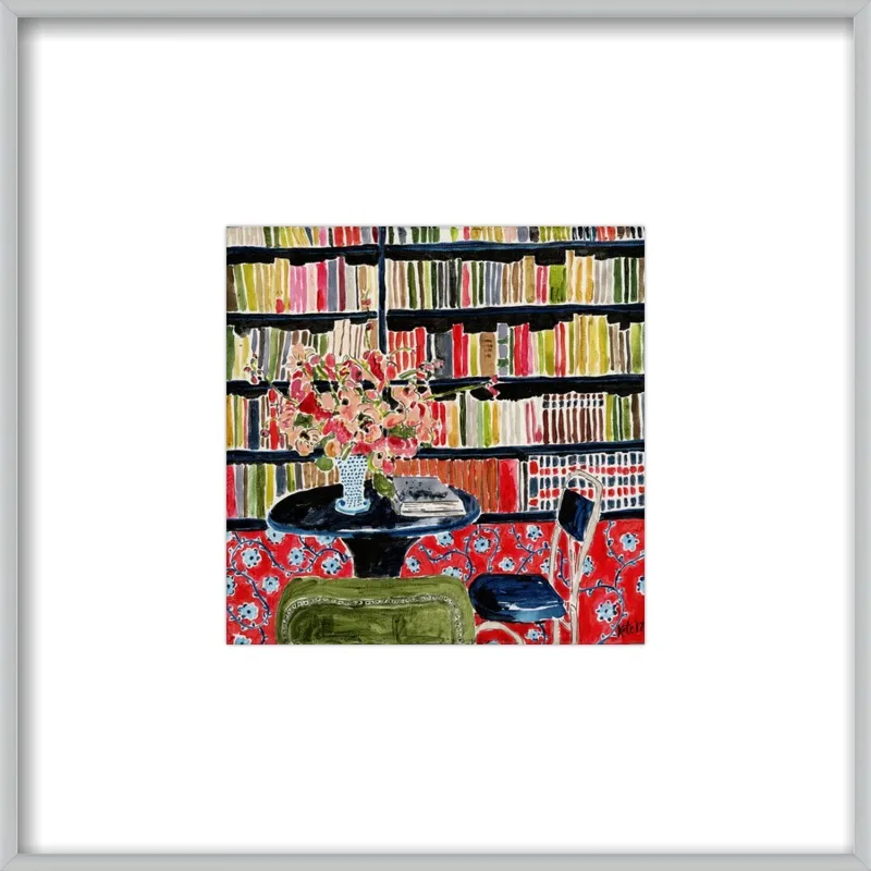 Books with Flowers by Kate Lewis for Artfully Walls
