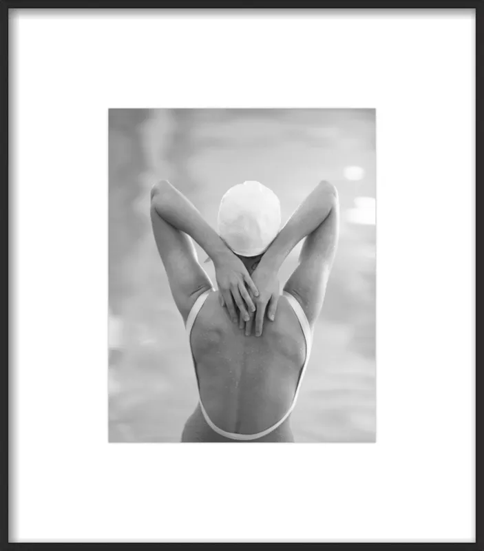The Swimmer with a white  cap by Lucy Snowe for Artfully Walls