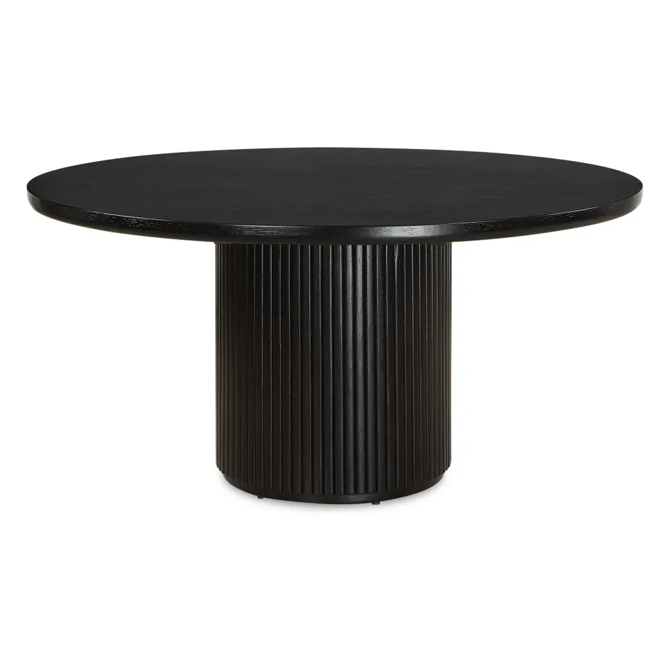 Hersch Round Black Dining Table