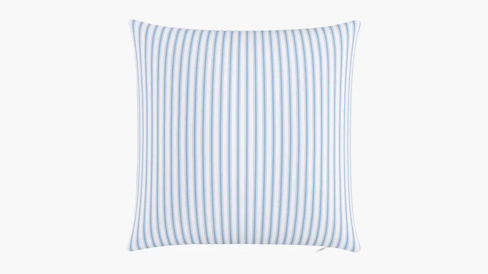 Throw Pillow 20", Cornflower Classic Ticking Stripe, 20" x 20"