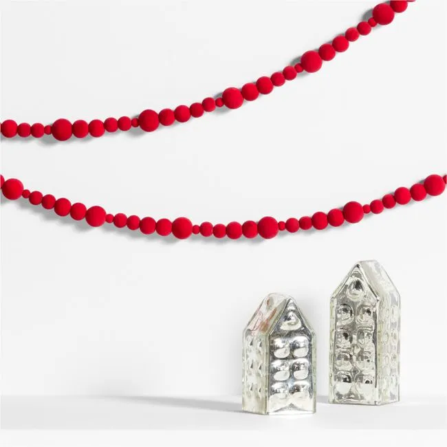 Red Velvet Christmas Tree Garland 6'